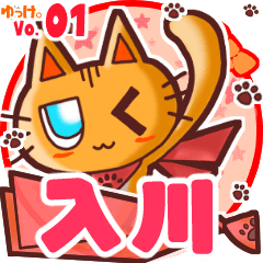 Cute cat's name sticker MY160720N22