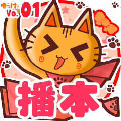 Cute cat's name sticker MY160720N24