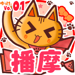Cute cat's name sticker MY160720N25