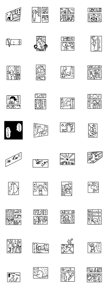 Stickers of Japanese-Manga style