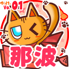 Cute cat's name sticker MY160720N03
