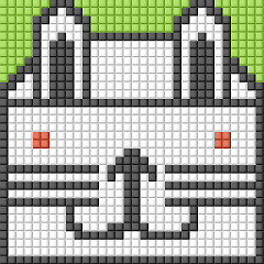 8-bit pixel Tofu Cube Bunny Rabbit