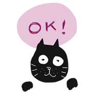Rough cat stamp