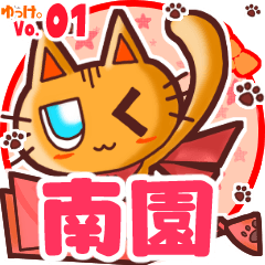 Cute cat's name sticker MY160720N08