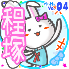 Rabbit's name sticker MY160720N12