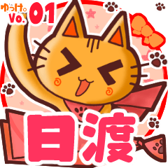 Cute cat's name sticker MY160720N19
