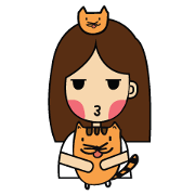 girl with cat
