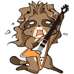 Guitarist raccoon Sticker 2