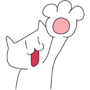 white cat goes wild