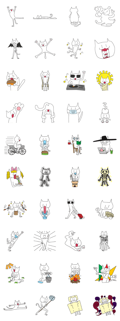 white cat goes wild