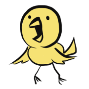 Funny yellow bird