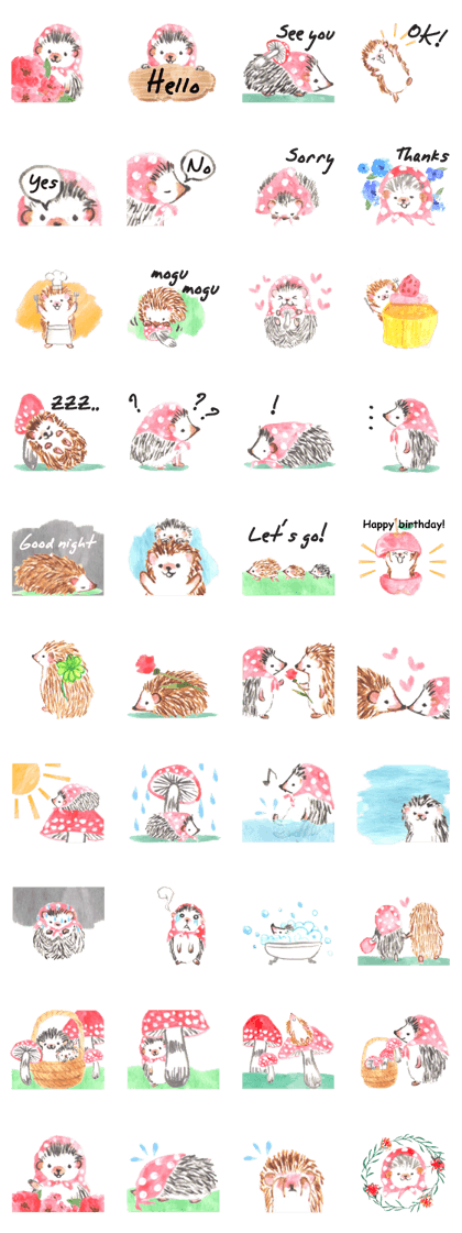 Hedgehogs of the mushroom forest