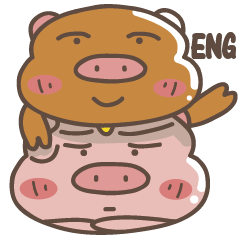 "Hiccup & Oink" pigs (english version)