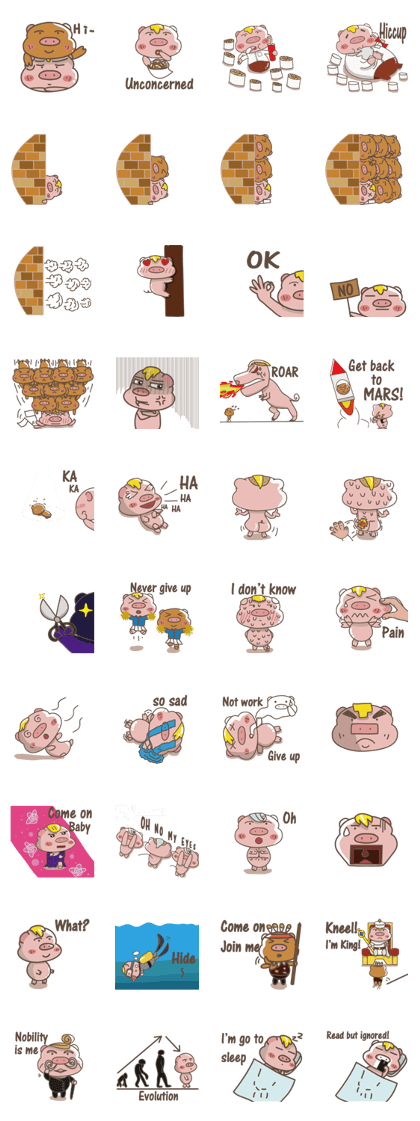"Hiccup & Oink" pigs (english version)