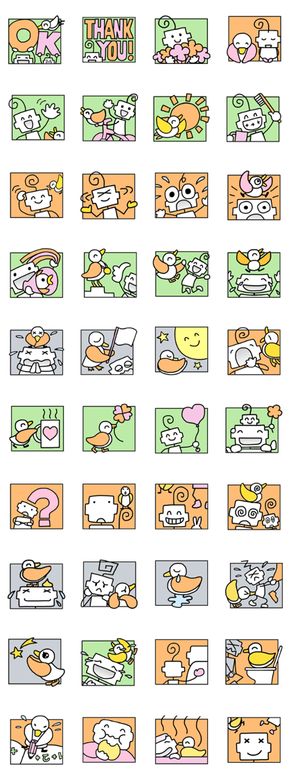 Happy Duckling and Square Kid
