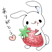 Rabbit with sweets and fruits