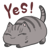 Mackerel cat sticker.