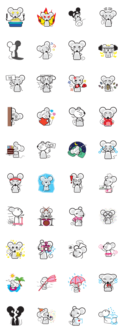 Khow Pong,Cute White Mouse.