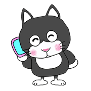 Sticker of cat Ha-chan 2