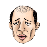 Bald star person