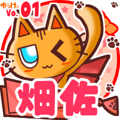 Cute cat's name sticker MY170720N04