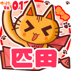 Cute cat's name sticker MY170720N18
