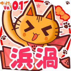 Cute cat's name sticker MY170720N19