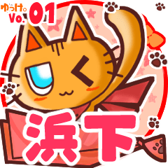 Cute cat's name sticker MY170720N20