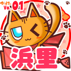 Cute cat's name sticker MY170720N21
