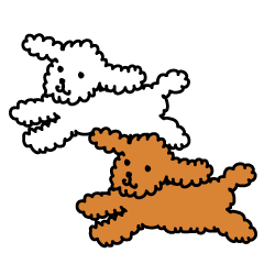 cute Sticker of toy poodle