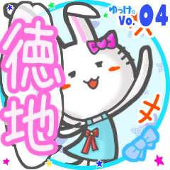 Rabbit's name sticker MY170720N24