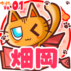 Cute cat's name sticker MY170720N03