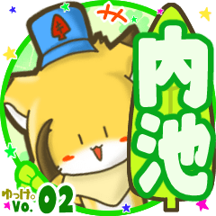Little fox's name sticker MY170720N25