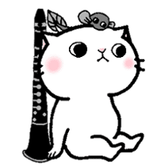 This Cat Likes Clarinet Line Stickers Line Store