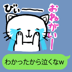 cat crying and ask