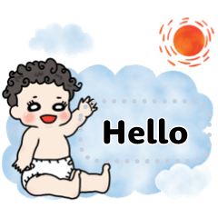 Curly hair baby message  (English)