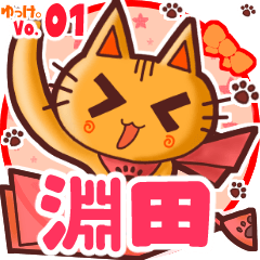 Cute cat's name sticker MY180720N08