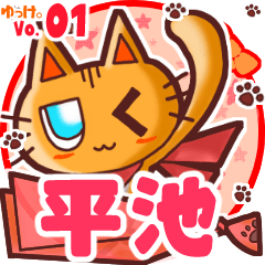 Cute cat's name sticker MY180720N12