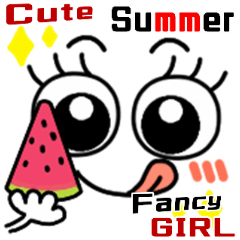 Cute Fancy GIRL Everyday Summer Sticker