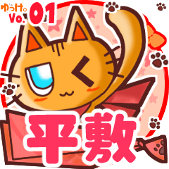 Cute cat's name sticker MY180720N13