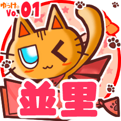 Cute cat's name sticker MY180720N14