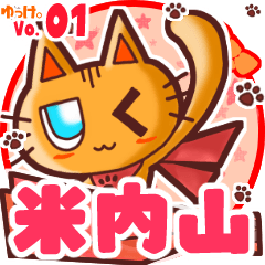 Cute cat's name sticker MY180720N16