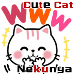 Everyday Cat Nekunya Emotions Sticker