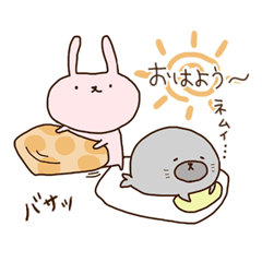 Rabbit and Seal Sticker