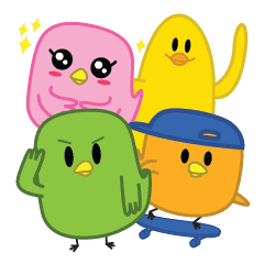  Anak  Ayam  Warna Warni Stiker  LINE  LINE  STORE