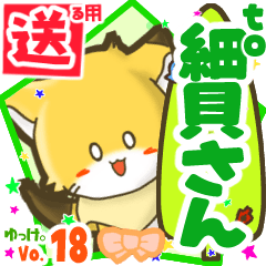 Little fox's name sticker2 MY180720N23