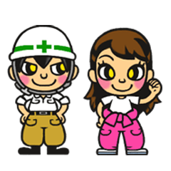 Cute stickers from construction site