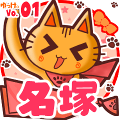 Cute cat's name sticker MY190720N29