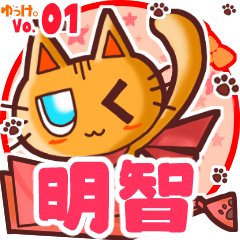 Cute cat's name sticker MY190720N30