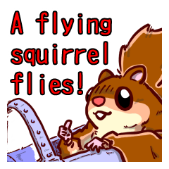 A flying squirrel flies!